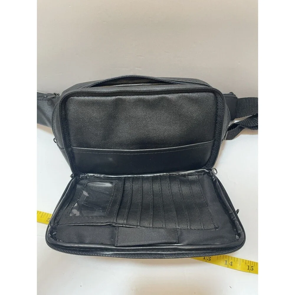 Nikon Camera Fanny Waist Pack Bag Black Nylon Vintage Crossbody Bag Leather NEW